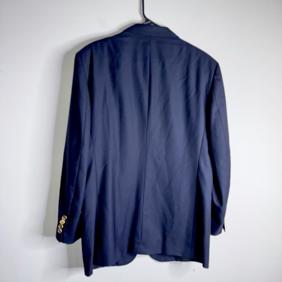 Vintage Navy Wool Christian Dior Blazer With Gold Buttons 41R - Picture 2 of 10